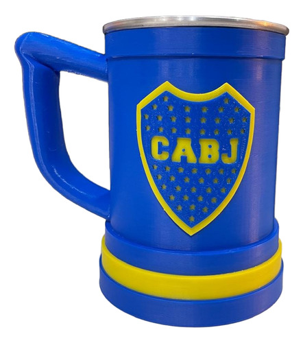 Jarra Vaso Chopp Fernet Cerveza 600cc Boca Juniors 3d Boca Azul