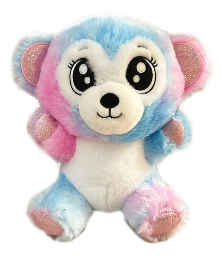 Pelúcia Amigos Do Coração Baby Color Macaco Rosa Dm Toys