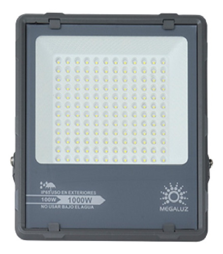 Reflector Pantalla Vidrio Templado 100w Luz Fría Ip 65