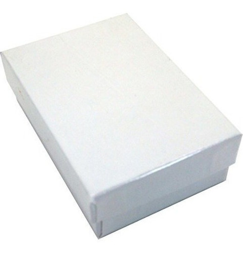 100 Cajas De Algodon Color Blanco Colgante Cadena Joyas Pan