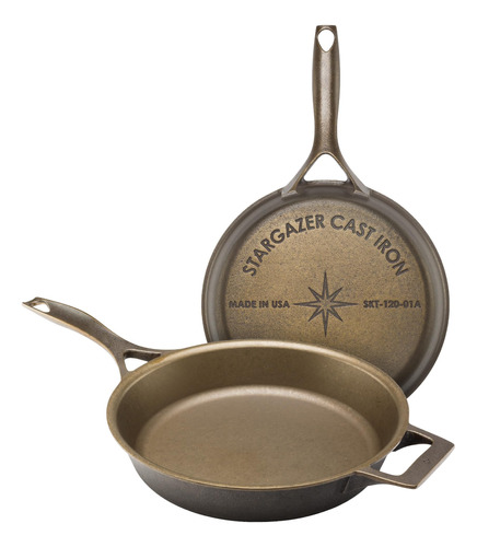 Stargazer Cast Iron Sartén - Fabricado En Estados Unidos, .