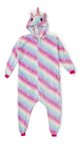 Pijama  Unicornio Entero Estrella Multicolor Invierno Adulto
