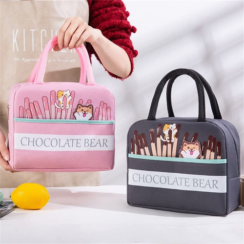 Lonchera Bolso Térmico Colación Kawaii Chocolate Bear