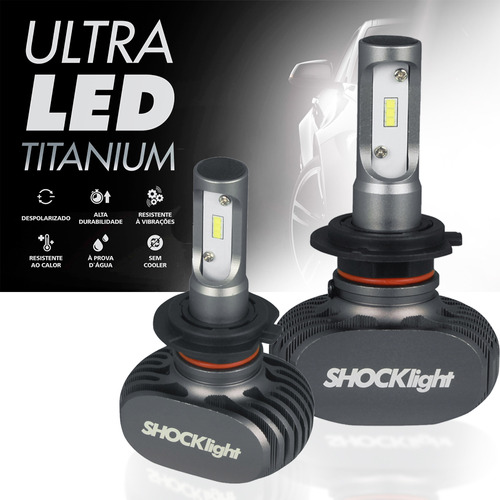 Lâmpada Led Titanium Shocklight H7 50w 6000k 5000 Lumens 12v