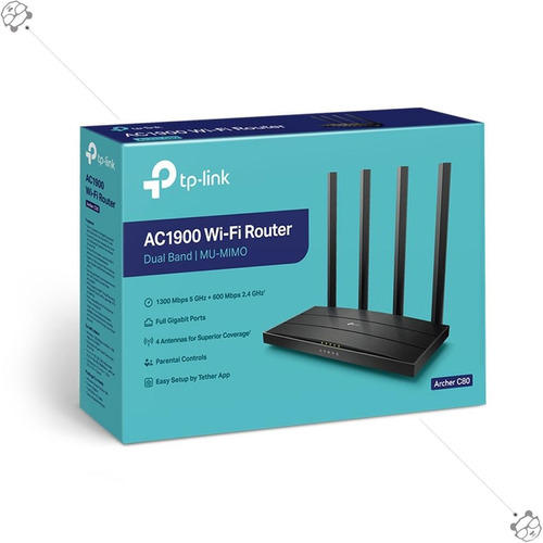 Router Tp-link Archer C80 Ac1900 4 Antenas Dual Band 1900mb