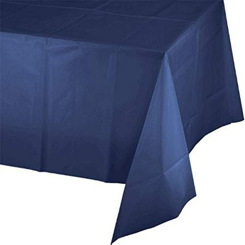 Cubre Mesa Rectangular Plástico Azul Marino 54 X108 