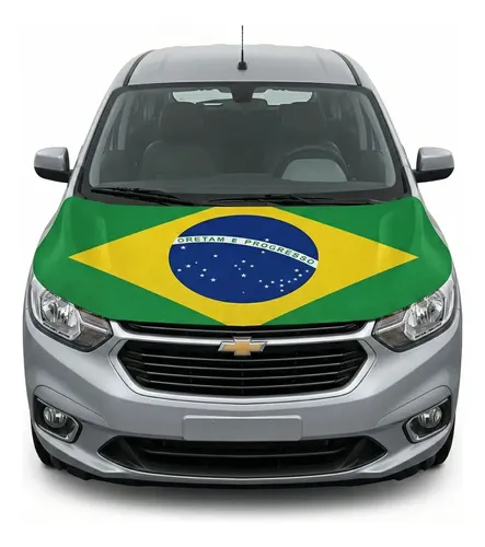 Bandeira Do Brasil Para Capo De Carro Com Elástico 150x100