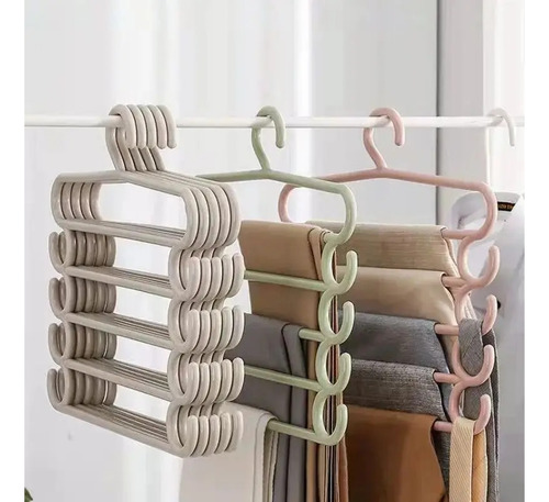 Perchero Multifuncional Para Pantalones, 3 Unidades, Con Múl