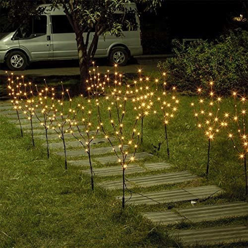 Vanthylit 3pk 30' Lighted Birch Twig Ramas Con 60 Led Zkrpg