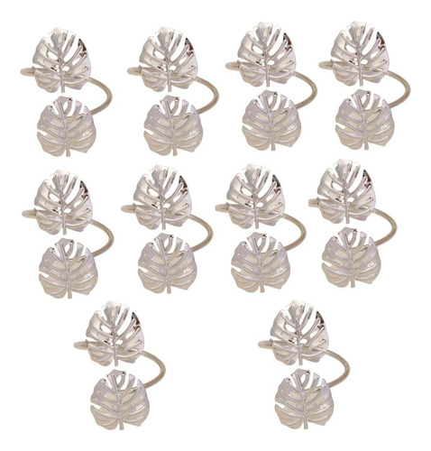 10 Anillos Para Servilletas En Oro, Oro Rosa, Plata Y Negro