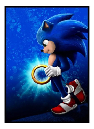 Zsh Pintura De Diamantes 5d Diy 60 X 40 Cm - Sonic The