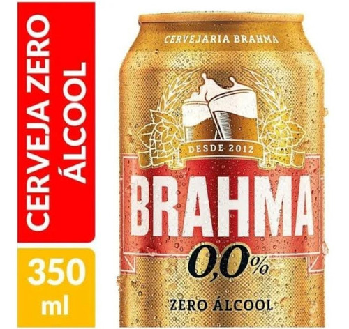 Cerveja Brahma Sem Álcool Lata 350ml - Kit Com 9