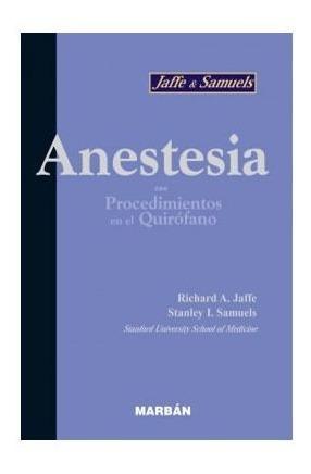 Jaffe Anestesia Procedimientos Quirofano Libro Nuevo