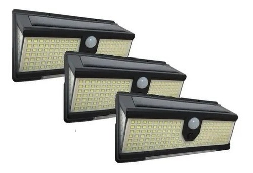 Pack X3 Foco Exterior Luz Led Solar Focos Solares 200w