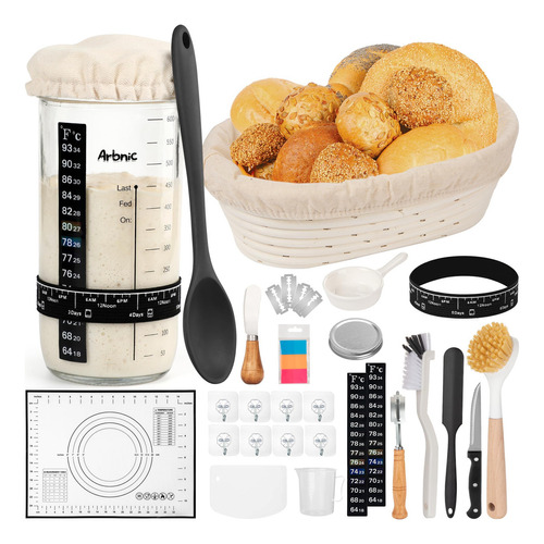 Kit Básico De Masa Madre Para Hornear Pan Con Cesta De Prueb