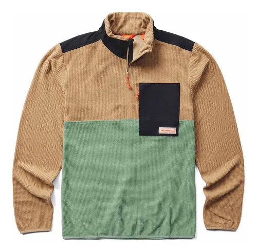 Buzo Merrell Geotex Grid Qtr Zip Beaver/juniper Para Hombre