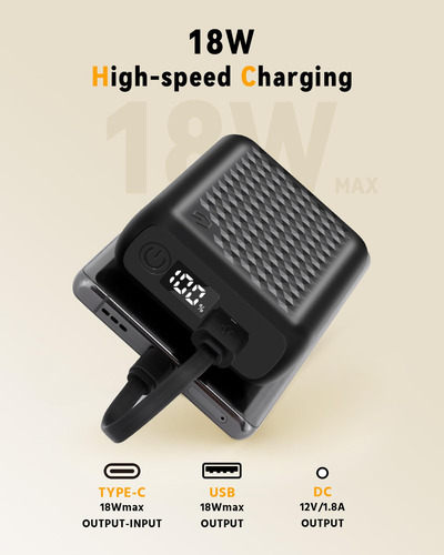 Banco De Energía Wulcea 18400 Mah 12 V Con Entrada/salida Ti