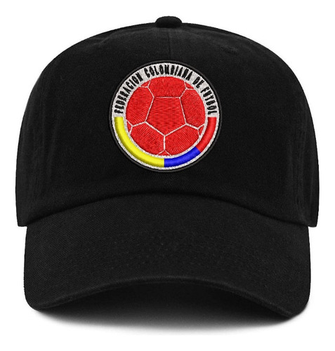 Gorro Jockey Visera Curva Colombia Futbol Logo Bordado