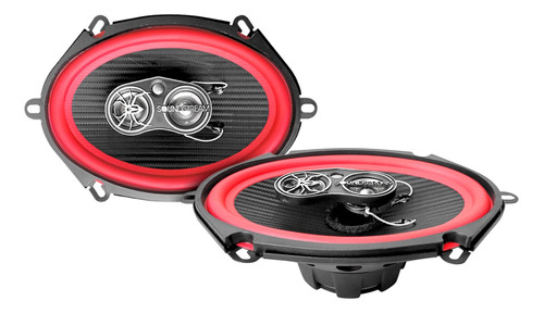 Bocinas Para Auto 5x7 Fibra Carbono 4 Vías  Soundstream