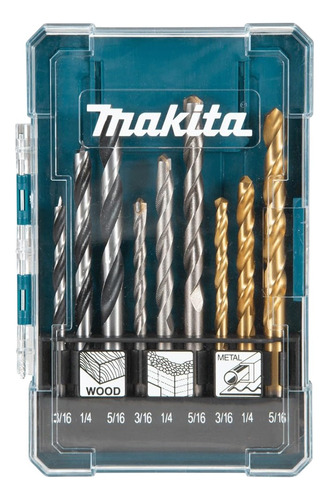 Set De 3 Kit De Brocas Para Taladro Makita