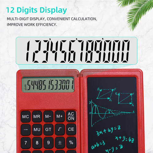 Li Calculadora Plegable Y Tableta De Escritura De 6