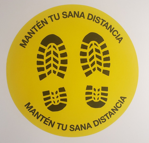 Imagen 3 de 4 de Calcomania Para Piso Sana Distancia (25 Piezas)