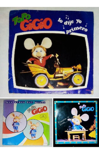 3 Disco De Vinilo Topo Gigio 1986-1987-1998