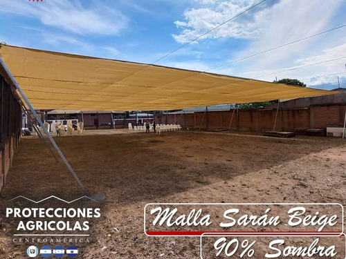 Imagen 2 de 2 de Malla Sarán Beige 90% Sombra Para Eventos Sociales