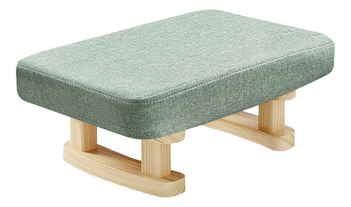 Ha Reposapiés Con Patas De Madera, Taburete Rectangular Con