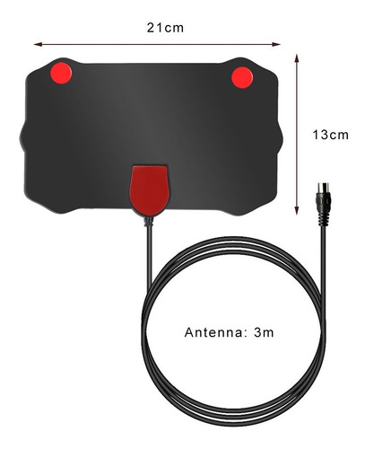 Antena Digital Tdt Full Hd - Cable Coaxial  De 4 Metros 