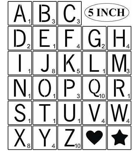 Carta De Azulejos Scrabble Stencils 28 Paquete De Plant...