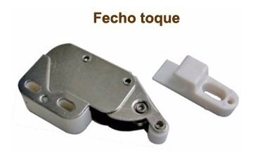 Fecho Toque Mini Lacth Com 12 Peças Para Portas De Armários
