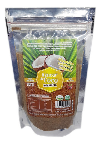 Azucar De Coco Organico X 350 Gr Valle Organico 