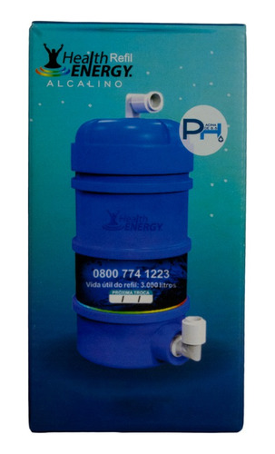 Refil Alcalino Bacteriológico Purificadores Filtro Top Life Cor Azul