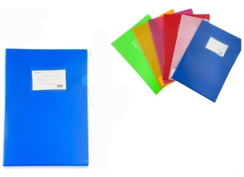 Porta Papeles Carpeta Plastica A4 Trasparente  Elegir Color 