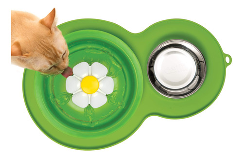 Almohadilla Individual C/plato De Comida De Gato De Aluminio