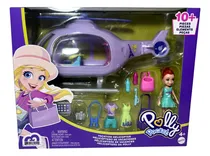 Comprar Veículo Helicóptero De Férias Da Boneca Menina Ruiva Lila Com Mini Acessórios De Viagem Mala Bagagem Mochila Roupas Roupinhas Tablet Binóculos E Câmera - Amiga Da Polly Pocket - Mattel Brinquedos