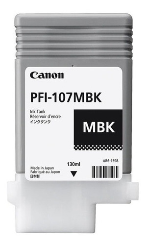 Tinta Canon Imageprograf Ipf670 Negro Mate Pfi-107mbk 130ml