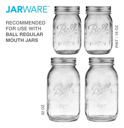 Mason Jar - Tapa Para Coctelera De Boca Regular, Acero Inoxi