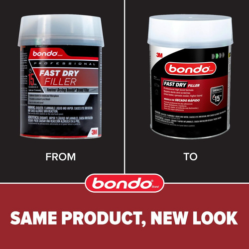 Filler Bondo Fast Dry, 2,86 Kg, Con Endurecedor, 81 Ml, Fórm