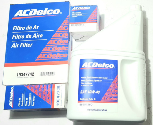 Kit Filtros Corsa/classic/agile Aceite 10w40 Ac Delco