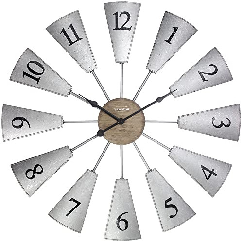 Reloj De 24 Pulgadas  Lorenzo Farmhouse Diy Windmill , ...