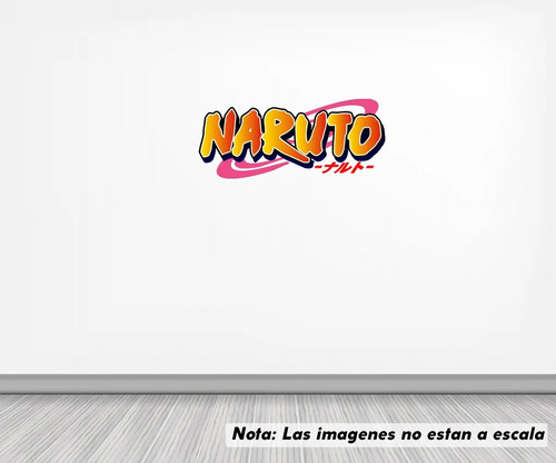 Vinil Sticker Pared 90cm Naruto Logo Nombre Letras 22a