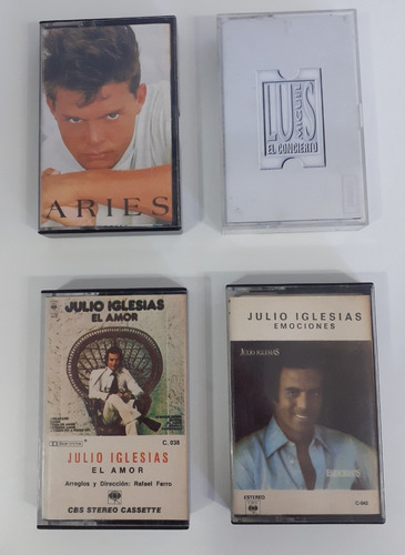 Lote De 4 Cassettes Luis Miguel  - Julio Iglesias