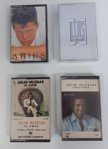 Lote De 4 Cassettes Luis Miguel - Julio Iglesias (Usado)