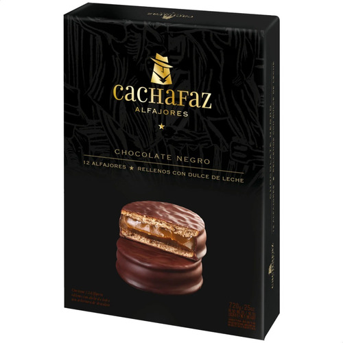 Alfajores De Chocolate Negro Cachafaz 6 Unidades - Briosa