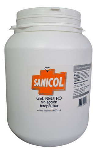 Gel Neutro Depilación, Ecografía, Kinesiología Sanicol 5kg