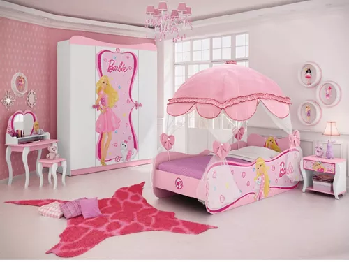 Cama Infantil com Dossel Barbie Premium - Pura Magia Cama Infantil