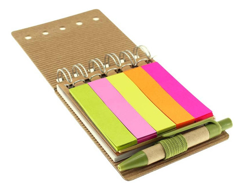 Libreta Mini Ecológica Con Notas Adhesivas Y Lápiz