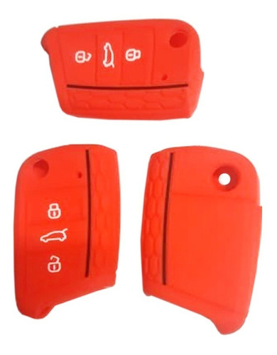 Funda Llave Vw Golf Jetta Mk7 Silicon Roja Volkswagen Rojo